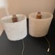 Pair of perspex wall lights
