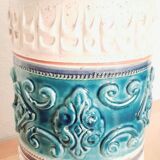 Ceramic roller vase, Italy 1970