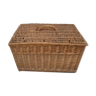 Basket with wicker lid