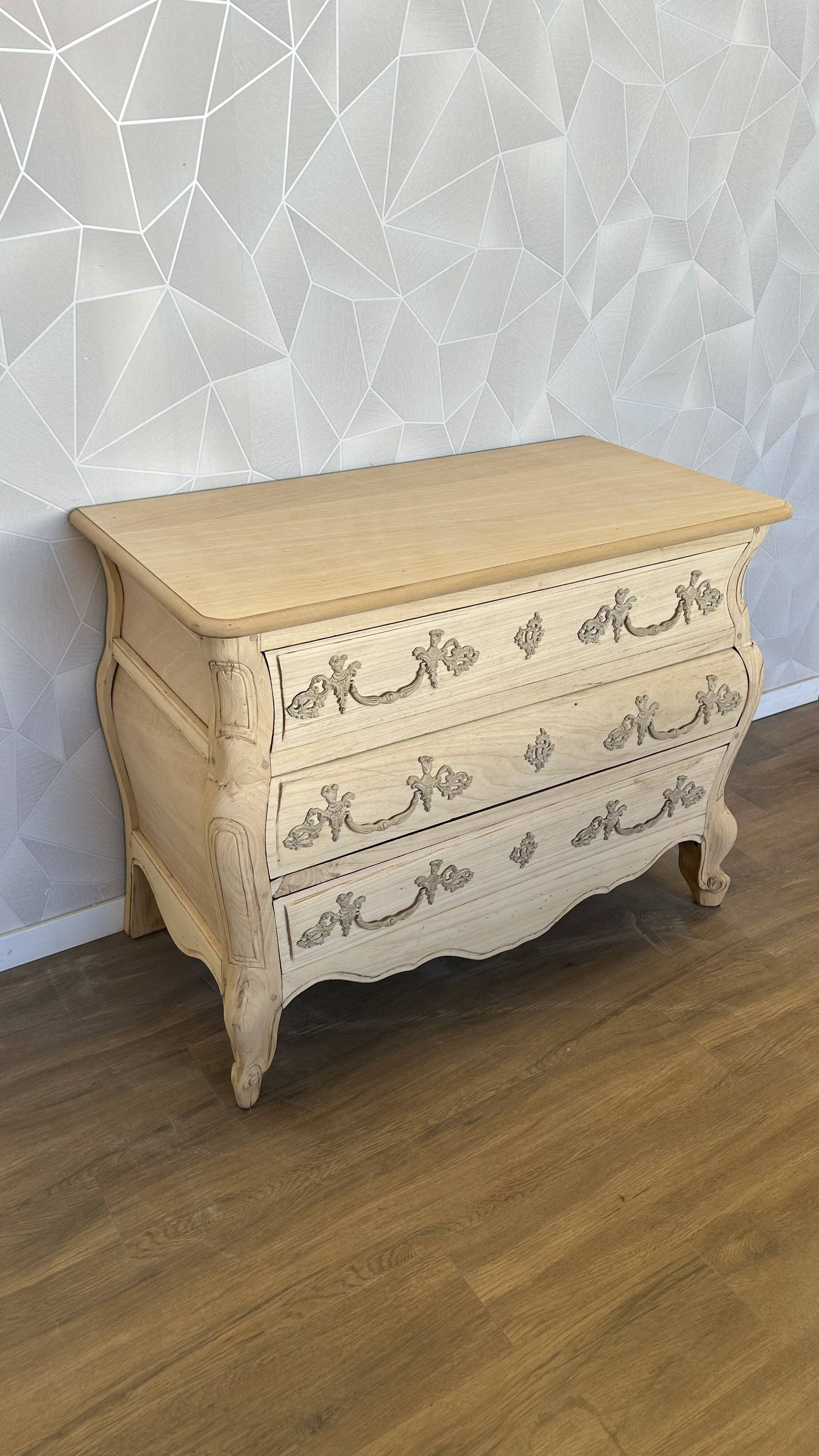 Antique Louis XV chest of drawers, airbrushed