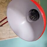 Red articulated workshop lamp