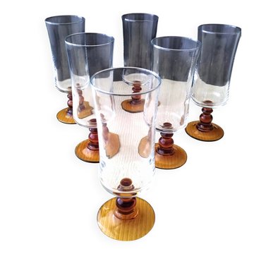6 Flutes à champagne Luminarc   Modèle "Antique"