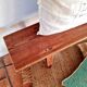Old wooden farmhouse bench