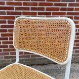 Set of 4 Cesca b32 model chairs in white