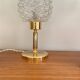Table lamp desk bedside globe antique chiseled glass and brass base