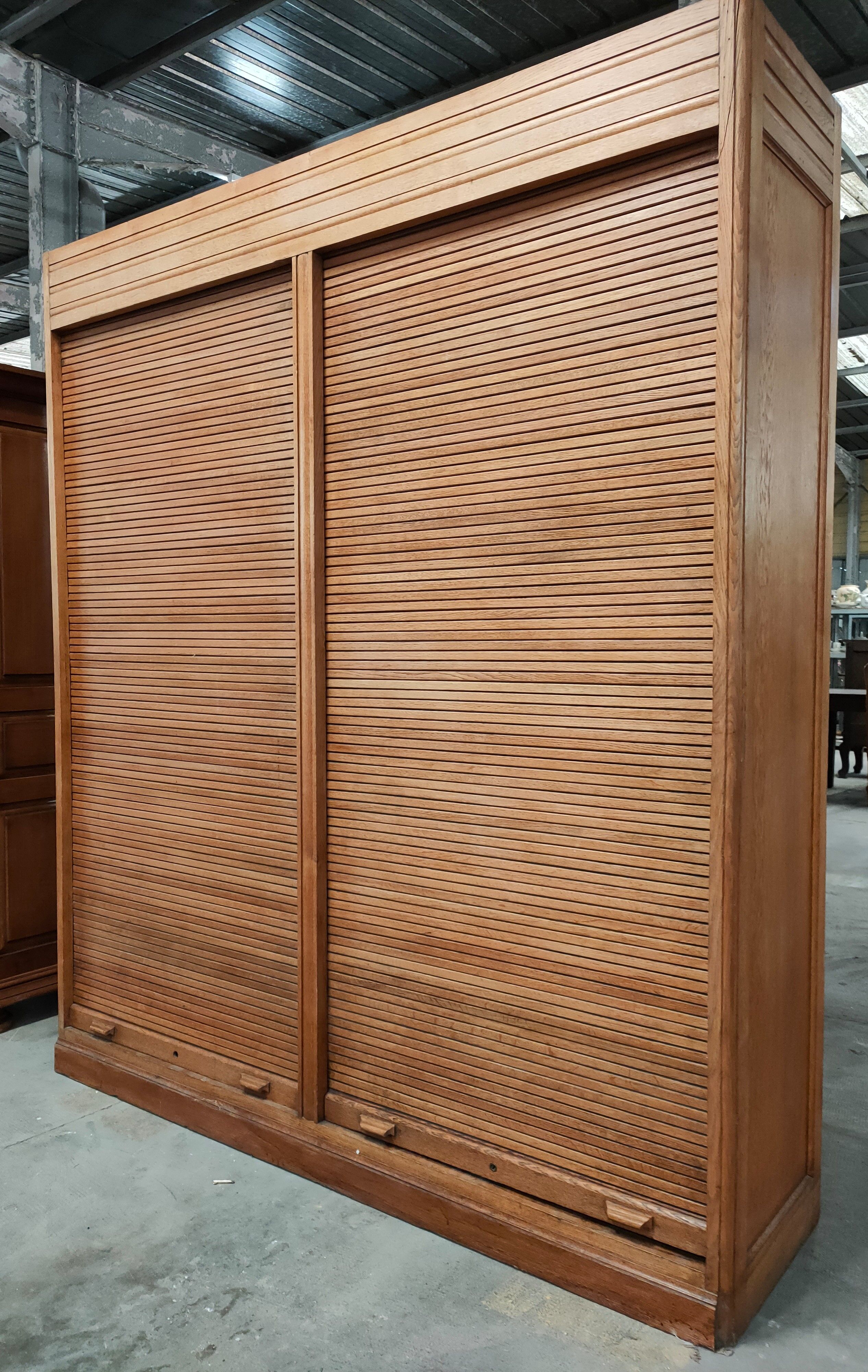 Oak curtain cabinet