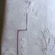 Antique linen sheet embroidered by hand and monogram t t 226 x 324