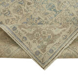 Hand-knotted persian vintage 1970s 291 cm x 374 cm beige wool carpet