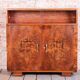 Ard Deco Commode in Walnut and Glass, Czech, 1920s