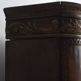 Magnificent Italian Wardrobe in Walnut with Big Lion Feet, 1920s