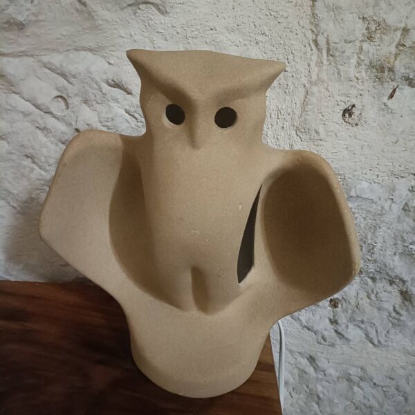 Lampe zoomorphe, hibou, seventies