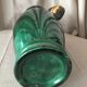 Vase in light green and dark ceramic and golden years 1950