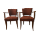 Pair of bridge chairs "mustache"