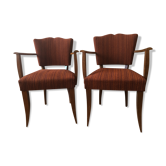 Pair of bridge chairs "mustache"