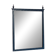 Restored vintage mirror in navy blue, Louis XVI style.