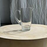 Carafe à anse en verre belle matière pied motifs billes de verre H21