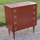 Vintage mahogany chest of drawers from the 60s conical feet 4 drawers