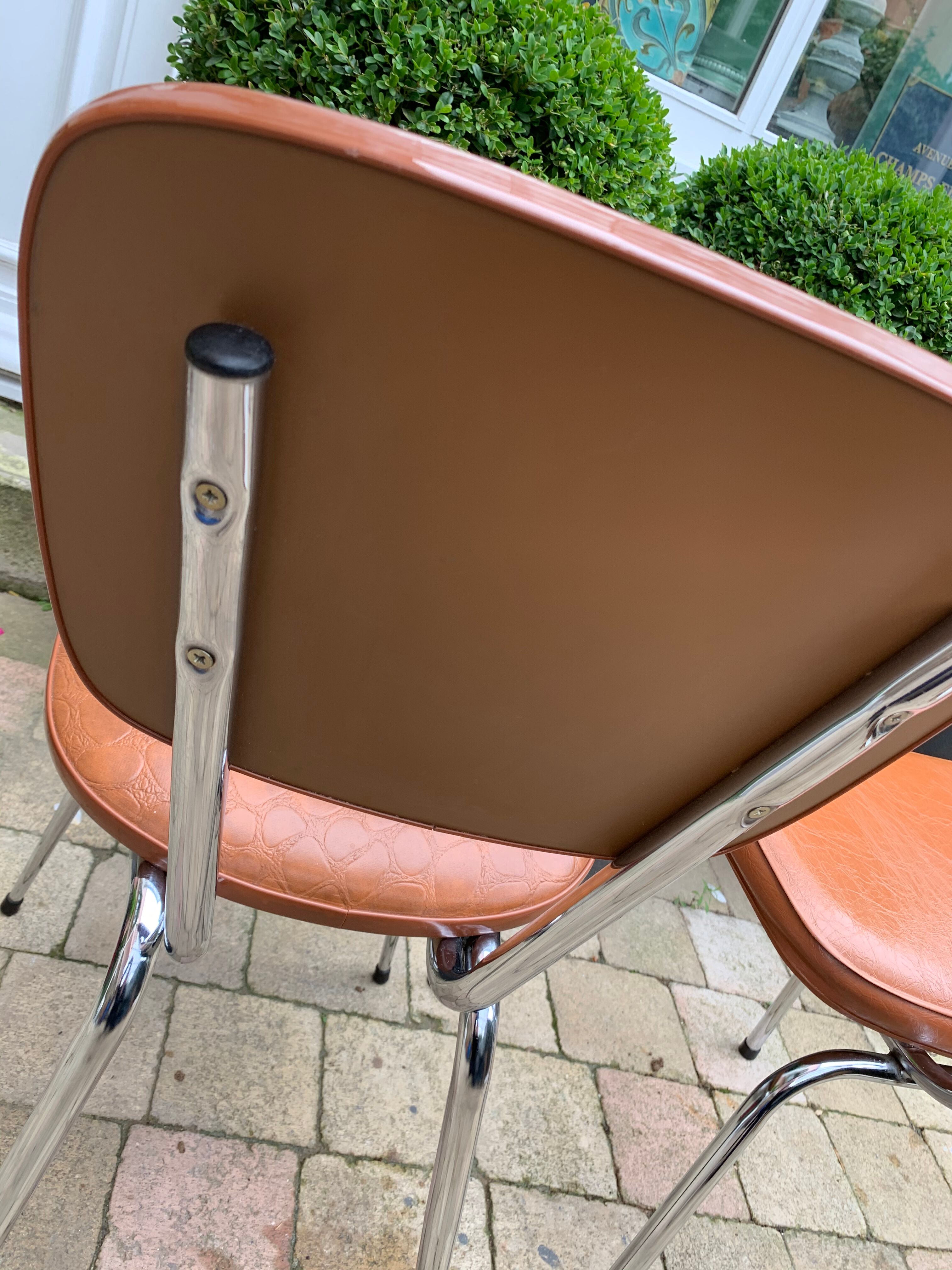 Skai chairs and vintage chrome