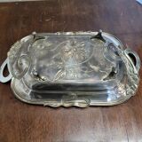 Hollow plate in silver metal