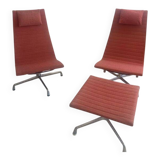 Vitra armchair and footrest set