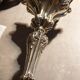 Silver metal candlestick 5 lights baroque style