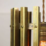Lampe à suspension vintage en laiton italien, années 70