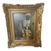 Peinture reproduction encadrée tableau dorée