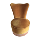 Armchair toad velvet and fringe