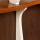 20thC ITALIAN STANDING DRY BAR IN HARDWOOD & CREAM LAMINATE c.1970
