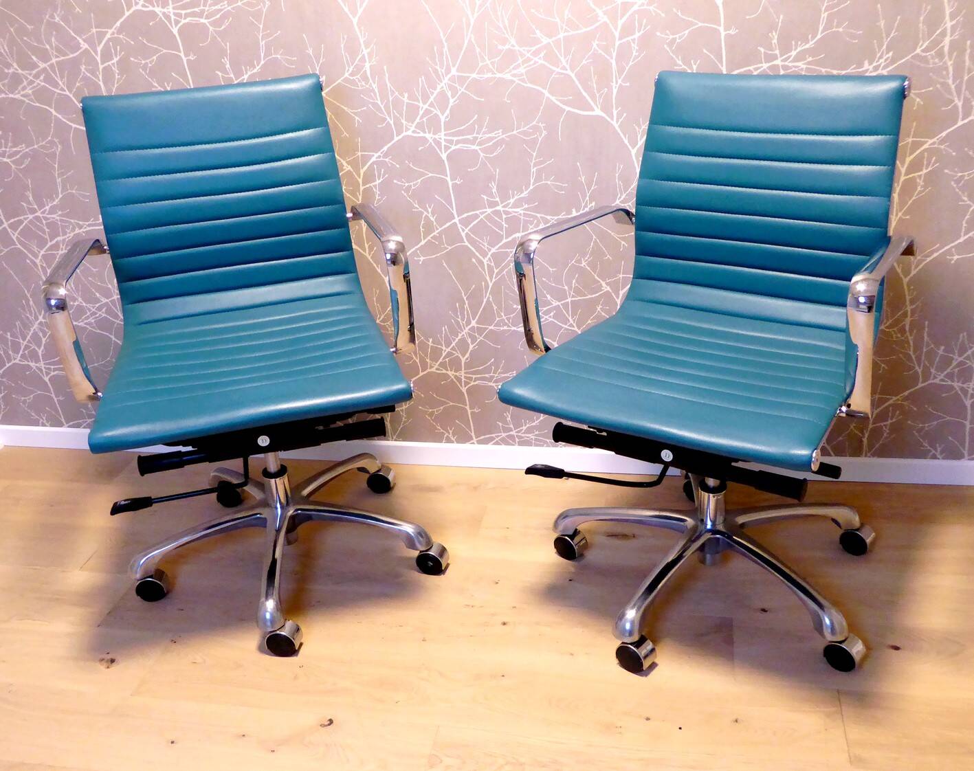 Turquoise office chair