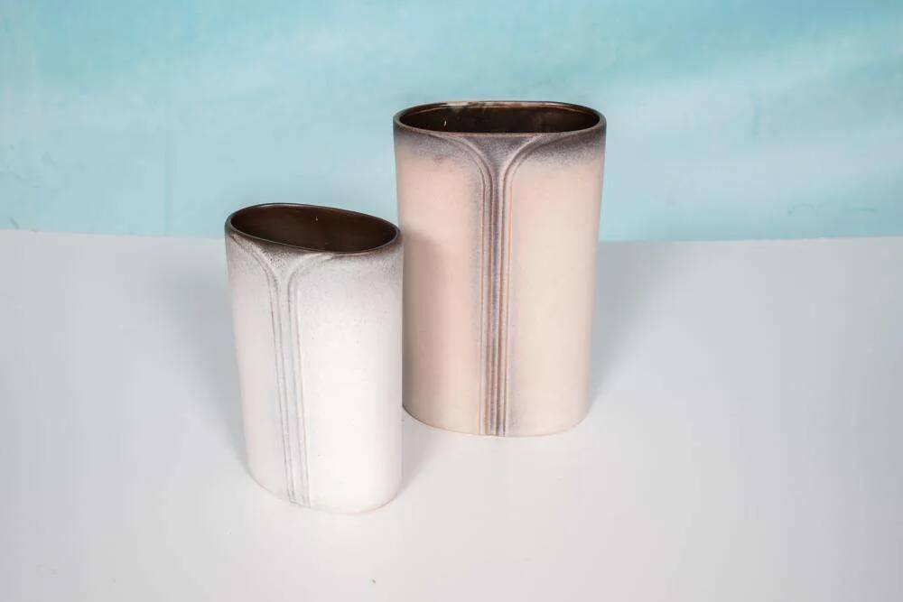 Set of vases VEB Haldensleben, 1960s, East German earthenware