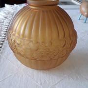 Art Deco frosted glass vase signed CLA France