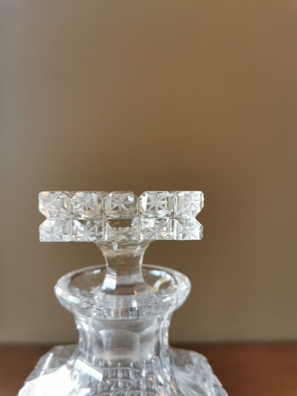 Cut crystal whiskey decanter