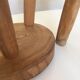 Pair of tripod stools of farm in raw Elm