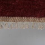 Vintage organic woon brown angora mohair tulu rug runner 2.8 x 6.8 ft