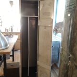 Cloakroom a waxed pickled metal door