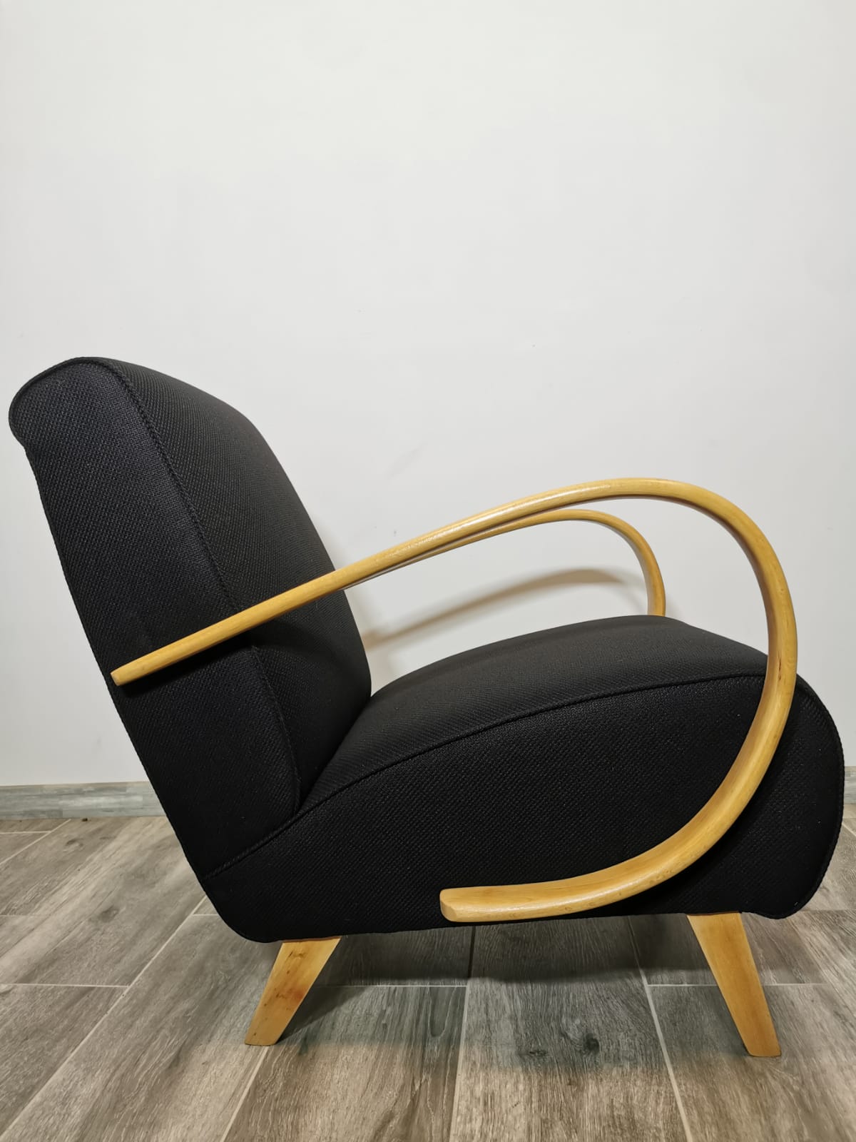 Black Armchair by Jindrich Halabala, 1940s