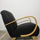 Fauteuil noir par Jindrich Halabala, années 1940