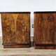 1940 Art Decò nightstands in walnut with door and shelf