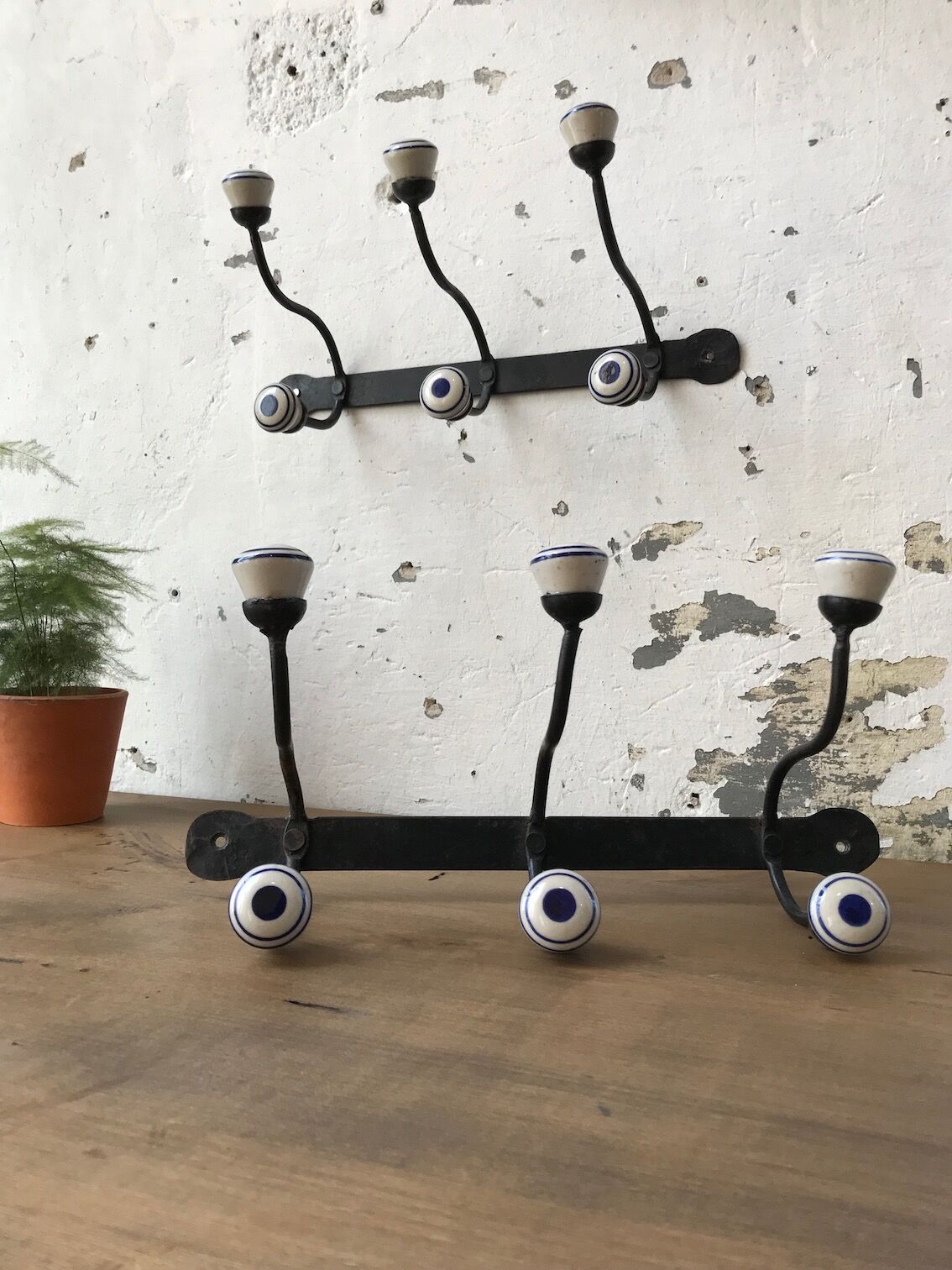 Porcelain and wrought iron