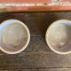 Pair of antique bowls handarbeit salt glaze blue decor vintage #d662