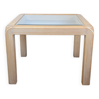 Wood and glass coffee table