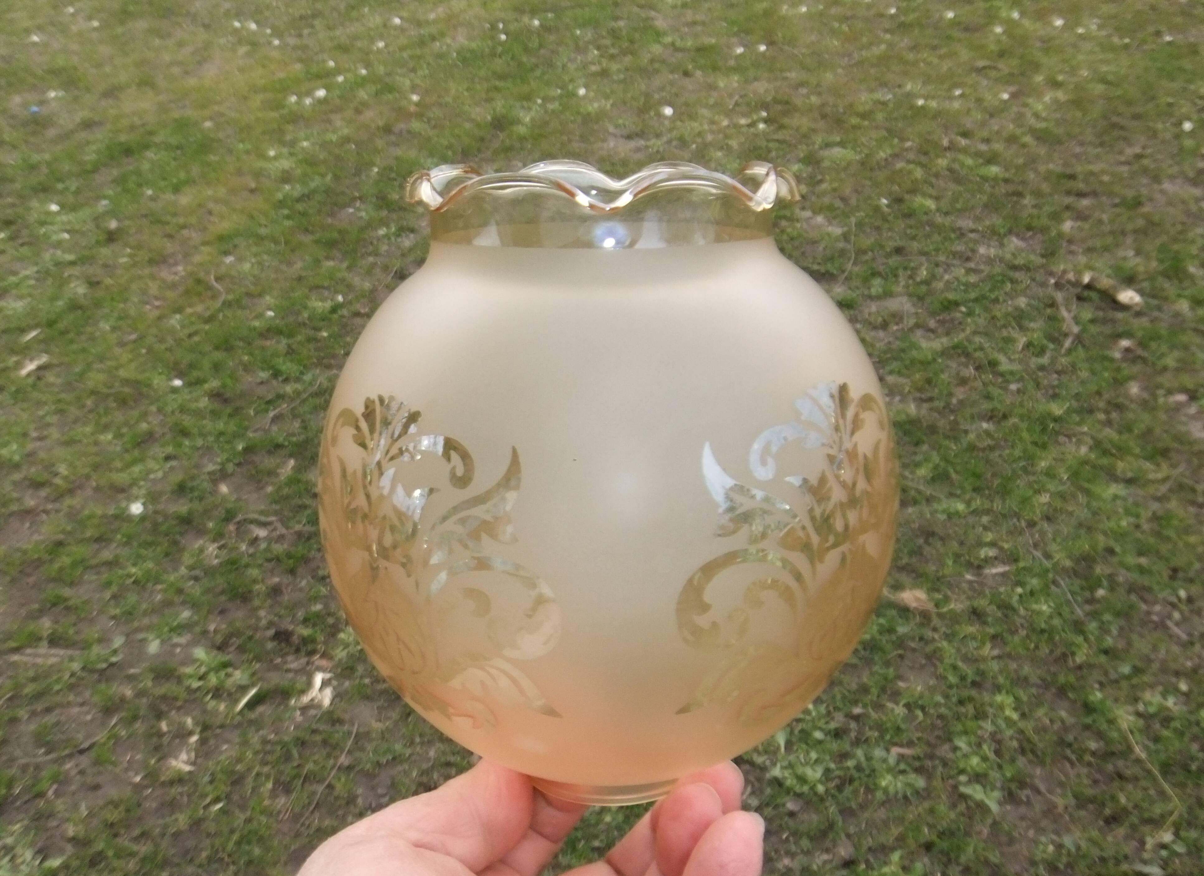 Tulip globe engraved glass for pendant lamp chandelier wall lamp