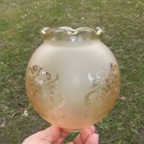 Tulip globe engraved glass for pendant lamp chandelier wall lamp