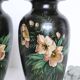 Pair of ceramic vases, hand painted