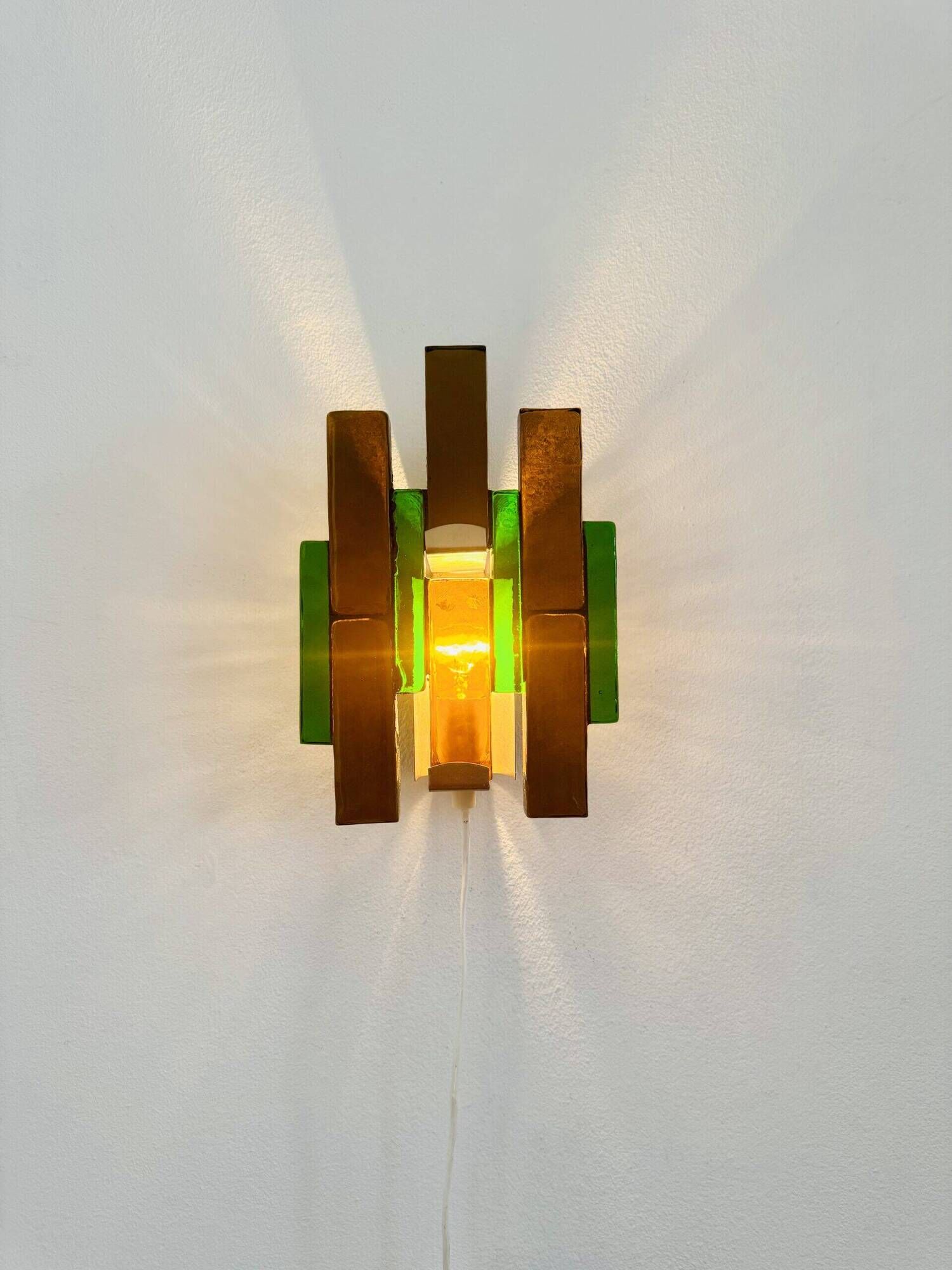 Sculptural Glass Wall Light By Svend Aage Holm-Sørensen For Holm-Sørensen & Co, Denmark 1960S