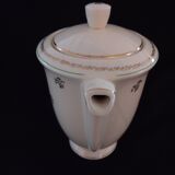 Antique pouring coffee pot in Gien earthenware, Valence model, A040