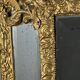 Large antique gilded metal mirror, 19th century