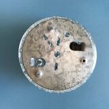 Round ceiling light in molded glass