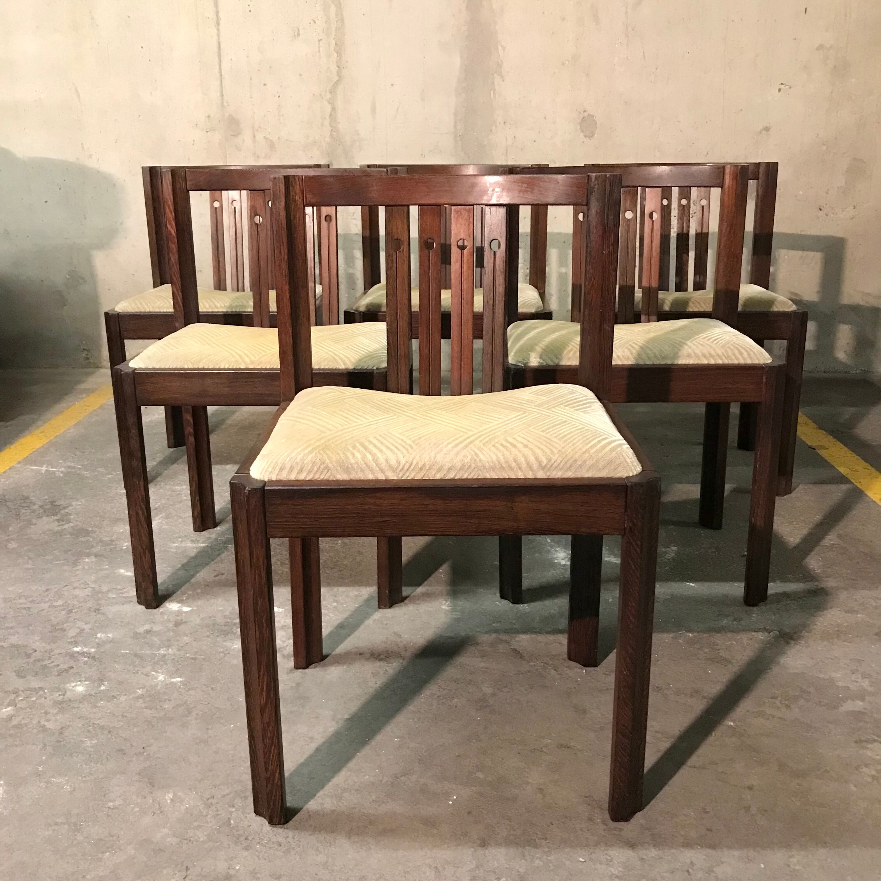 Set de 6 chaises en palissandre de Rio, 1940
